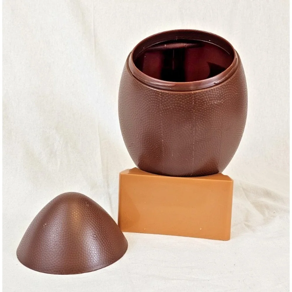 Snickers Football Candy Dish Container Plastic NFL Party Snack Holder Dish Bowl